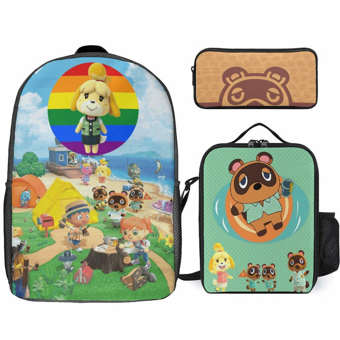 BAHELS 3PC Backpack Insulated Lunch Bag Pencil Case Youth Teens Wednes-1 by Deal US
