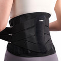 YAHA Back Brace Lower Back Support with Lumbar Pad 5 Stays Black Size XXL by Deal US