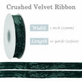 RIBBOOO Wine Red Velvet Ribbon 3/8in x 10yd Luxury Crushed Velvet by Deal US