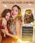Overnight Heatless Hair Curlers Satin Velvet No Heat Jumbo Rods 3pcs Khaki by Deal US