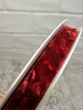 RIBBOOO Wine Red Velvet Ribbon 3/8in x 10yd Luxury Crushed Velvet by Deal US