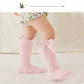 Marchare Baby Girls Knee High Socks Cotton 2 Pack Grey Light Pink 3-5T by Deal US