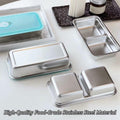 LIGIDAR Reusable Snack Containers 2pcs Stainless Steel Double Compartment by Deal US