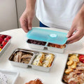 LIGIDAR Reusable Snack Containers 2pcs Stainless Steel Double Compartment by Deal US