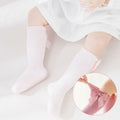 Marchare Baby Girls Knee High Socks Cotton 2 Pack Grey Light Pink 3-5T by Deal US