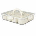 SIXRUN Condiment Serving Tray 8 Compartments Plastic Small White by Deal US