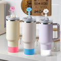 RGQHM Stanley Cup Accessories Set 5PCS 30/40oz Tumbler White Silicone Halloween by Deal US