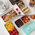 LIGIDAR Reusable Snack Containers 2pcs Stainless Steel Double Compartment by Deal US