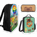 BAHELS 3PC Backpack Insulated Lunch Bag Pencil Case Youth Teens Wednes-1 by Deal US
