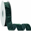 RIBBOOO Wine Red Velvet Ribbon 3/8in x 10yd Luxury Crushed Velvet by Deal US