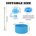 RGQHM Stanley Cup Accessories Set 5PCS 30/40oz Tumbler White Silicone Halloween by Deal US