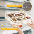 SIXRUN Condiment Serving Tray 8 Compartments Plastic Small White by Deal US
