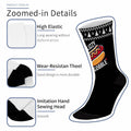 Generic Hot Dog Gobble Socks Unisex Half Calf White Polyester Print by Deal US