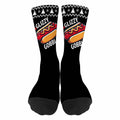 Generic Hot Dog Gobble Socks Unisex Half Calf White Polyester Print by Deal US