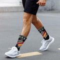 Generic Hot Dog Gobble Socks Unisex Half Calf White Polyester Print by Deal US