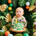 JeVenis Jungle Safari Animals Baby Shower Cake Decoration Wild One Topper by Deal US