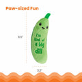 Catstages Crunchy Pickle Kicker Cat Toy with Catnip Dental Mesh Green by Deal US