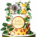 JeVenis Jungle Safari Animals Baby Shower Cake Decoration Wild One Topper by Deal US