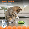 Catstages Crunchy Pickle Kicker Cat Toy with Catnip Dental Mesh Green by Deal US