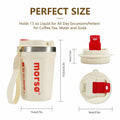 Livaprul 13oz White Stainless Steel Insulated Coffee Cup with Lid Christmas by Deal US