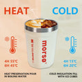 Livaprul 13oz White Stainless Steel Insulated Coffee Cup with Lid Christmas by Deal US
