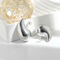FACOKO Sterling Silver Chunky Teardrop Hoop Earrings Hypoallergenic Silver by Deal US