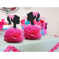 VeSidyHelo Party Centerpieces Girl Theme Glitter Pearls 3D Paper Flowers 4pcs by Deal US