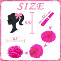VeSidyHelo Party Centerpieces Girl Theme Glitter Pearls 3D Paper Flowers 4pcs by Deal US