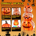 Axcoix Halloween Resin Stacked Pumpkin Decor Light Up Jack O Lantern Orange by Deal US