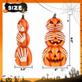 Axcoix Halloween Resin Stacked Pumpkin Decor Light Up Jack O Lantern Orange by Deal US