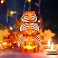 Axcoix Halloween Resin Stacked Pumpkin Decor Light Up Jack O Lantern Orange by Deal US