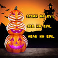 Axcoix Halloween Resin Stacked Pumpkin Decor Light Up Jack O Lantern Orange by Deal US
