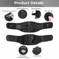 YAHA Back Brace Lower Back Support with Lumbar Pad 5 Stays Black Size XXL by Deal US