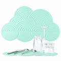 Generic Silicone Cloud-Shaped Dish Drying Mat Heat-Resistant Mintcream by Deal US