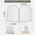 EcoNour Tesla Model 3/Y Windshield Sun Shade Foldable Silver UV Protection by Deal US