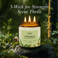 Auelife 12oz Citronella Candle 3 Wick Soy Wax Long Lasting Outdoor Indoor by Deal US