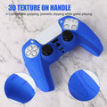 YoRHa PS5 Controller Protective Skins Blue x2 with Thumb Grips x8 Plugs x8 by Deal US