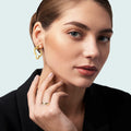 ETREM Clover Leaf 14K Gold Plated Lucky Clover Earrings Nickel Free Gold by Deal US