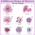Mototo Graduation Cap Decorations Kit Purple Flowers Rhinestones Glitter DIY by Deal US