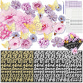 Mototo Graduation Cap Decorations Kit Purple Flowers Rhinestones Glitter DIY by Deal US