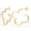 ETREM Clover Leaf 14K Gold Plated Lucky Clover Earrings Nickel Free Gold by Deal US