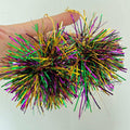 CHUU YUNG Colorful Mardi Gras Carnival Tassel Acrylic Heart Hoop Earrings Style by Deal US