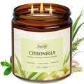 Auelife 12oz Citronella Candle 3 Wick Soy Wax Long Lasting Outdoor Indoor by Deal US