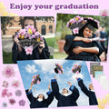 Mototo Graduation Cap Decorations Kit Purple Flowers Rhinestones Glitter DIY by Deal US