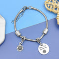 DlaeKua Silver Inspirational Bracelets for Women Motivational Quotes Gift by Deal US