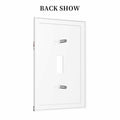 DWBGUO Decorative Rustic White Rooster 1 Gang Outlet Cover Plate by Deal US