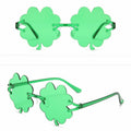 YYKITCHEN St Patrick's Day Shamrock Sunglasses Headband Earrings Green Acrylic by Deal US