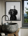 HomeArtPrint Dachshund Bathroom Wall Art Poster 8x10 inches Unframed by Deal US
