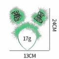 YYKITCHEN St Patrick's Day Shamrock Sunglasses Headband Earrings Green Acrylic by Deal US