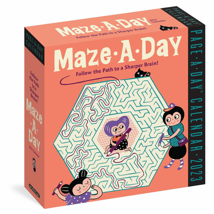 Workman Maze-A-Day 2023 Page-A-Day Calendar Puzzles Brain Sharpening by Deal US